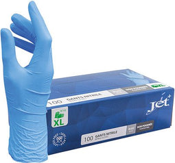 100 Nitril handschoenen Jet maat XL blauw