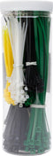 Kopp kabelbinderset 300 stuks zwart/wit/groen
