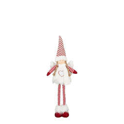 House of Seasons Kerstverlichting Engel - 22x13x68 cm - Polyester - Rood