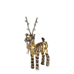 House of Seasons Kerstverlichting Hert - 28x9x38 cm - Polypropyleen - Bruin
