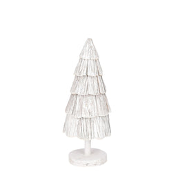 House of Seasons Kerstverlichting Kerstboom - 26x26x64 cm - Hout - Wit wash