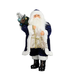House of Seasons Kerstverlichting Kerstman - 31x21x63 cm - polystyreen - Blauw