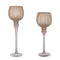 House of Seasons Kerstverlichting Canta - 13x13x40 cm - Glas - Grijs