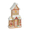 House of Seasons Kerstverlichting Huis - 27x15.5x47.5 cm - Keramiek - Bruin