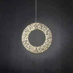 Luca Lighting Kerstverlichting Krans - 45x45x9 cm - Ijzer - Klassiek Wit