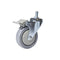 Zwenkwiel HX serie 4"-100 mm met rem