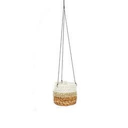 De Banana Leaf Planthanger - Naturel Wit