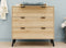 Dresser with 3 drawers Fay Natural Matt Black