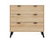 Dresser with 3 drawers Fay Natural Matt Black