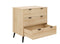 Dresser with 3 drawers Fay Natural Matt Black