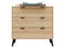Dresser with 3 drawers Fay Natural Matt Black