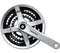 Crankstel 6/7/8 speed Shimano Tourney FC-TY501 met 170mm crankarm 48 x 38 x 28T met kettingscherm...