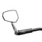 Spiegel Ergotec M-77 korte arm 120 x 80-55 mm aluminium - zwart gezandstraald
