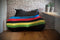 Fietssok DS Covers RAINBOW - geschikt voor op de fietsdrager - zwart