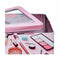Opbergbak Make-up Roze Blik 18 x 8,5 x 18 cm (18 Stuks)