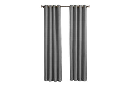 Larson - Luxe geweven blackout gordijn - met ringen - 3m x 2.5m - Lichtgrijs