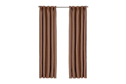 Larson - Luxe geweven blackout gordijn - met haken - 3m x 2.5m - Chocoladebruin