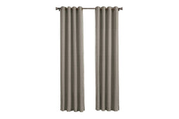 Larson - Luxe geweven blackout gordijn - met ringen - 1.5m x 2.5m - Taupe