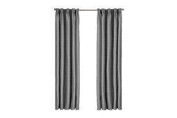 Larson - Luxe geweven blackout gordijn - met haken - 1.5m x 2.5m - Donkergrijs