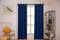 Larson - Luxe effen blackout gordijn - met ringen - 1.5m x 2.5m - Donkerblauw