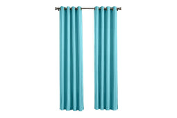 Larson - Luxe effen blackout gordijn - met ringen - 1.5m x 2.5m - Turquoise