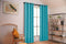 Larson - Luxe effen blackout gordijn - met ringen - 1.5m x 2.5m - Turquoise
