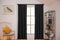 Larson - Luxe effen blackout gordijn - met haken - 1.5m x 2.5m - Zwart