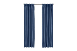 Larson - Luxe hotel blackout gordijn - met haken - 3m x 2.5m - Donkerblauw