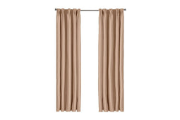 Larson - Luxe hotel blackout gordijn - met haken - 3m x 2.5m - Donker taupe