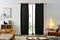 Larson - Velvet Gordijnen - 2.8m x 2.5m - Ringen - Zwart