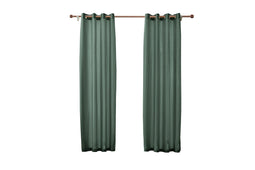 Larson - Velvet Gordijnen - 1.4m x 2.5m - Ringen - Groen