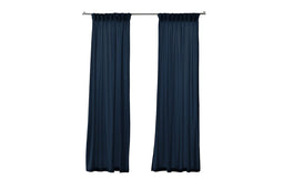 Larson - Velvet Gordijnen - 2.8m x 2.5m - Haken - Blauw