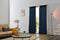 Larson - Velvet Gordijnen - 2.8m x 2.5m - Haken - Blauw