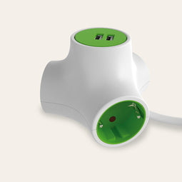 3-voudige Stekkerdoos zonder Schakelaar KSIX MOLECULE