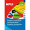 Stickers/etiketten Apli Rood A4 20 Lakens 210 x 297 mm