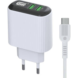 Oplader Goms 2 x USB Wit