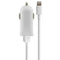 USB-Autolader + MFi Lightning Kabel Contact 2.1A Wit