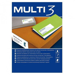 Stickers/etiketten MULTI 3 210 x 99 mm A4 100 Lakens