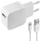 Wandlader + MFI Lightning Kabel KSIX 2.4A USB iPhone Wit