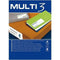 Printerlabels MULTI 3 70 x 16,9 mm Wit Recht 100 Lakens