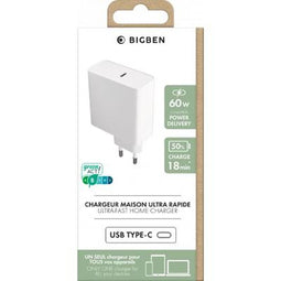 Oplader Big Ben Interactive BASECS60WCPDW Wit 60 W (1 Stuks)
