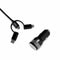 Universele USB-Autolader + USB-Kabel C Subblim Cargador Coche 2xUSB Dual Car Charger Alum 2.4A +...