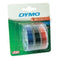 Gelamineerde Tape voor Labelmakers Dymo 9 mm x 3 m Rood Zwart Blauw (5 Stuks)