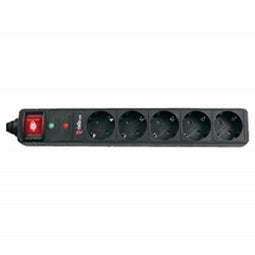 Stopcontactenstrip 5 Tomas met Interruptor Riello THUNDER 5002 Zwart