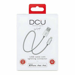 USB-oplaadkabel Lightning iPhone DCU 34101205 Zilverkleurig 1 m