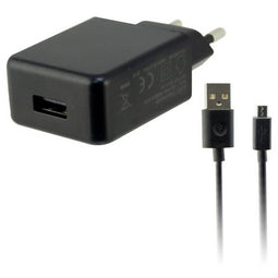 Wandlader + Micro-USB-Kabel KSIX USB 2A Zwart