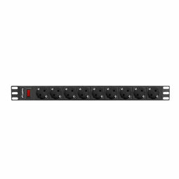 Stopcontactenstrip 9 Tomas met Interruptor Lanberg PDU-09F-0300-BK 4000 W 220-250 V 16 A 3 m