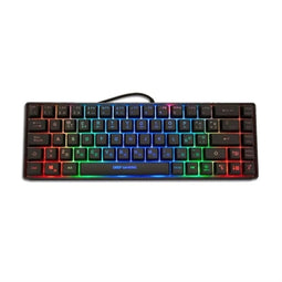 Toetsenbord CoolBox DG-TEC65-RGB Zwart Qwerty Spaans