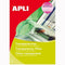 Printerlabels Apli Wit Transparant 20 Lakens 210 x 297 mm