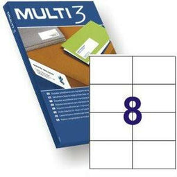 Stickers/etiketten MULTI 3 105 X 74 mm Wit 100 Lakens
